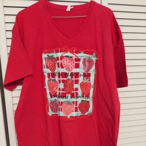Love Over Faith Red Graphic Tee - XL